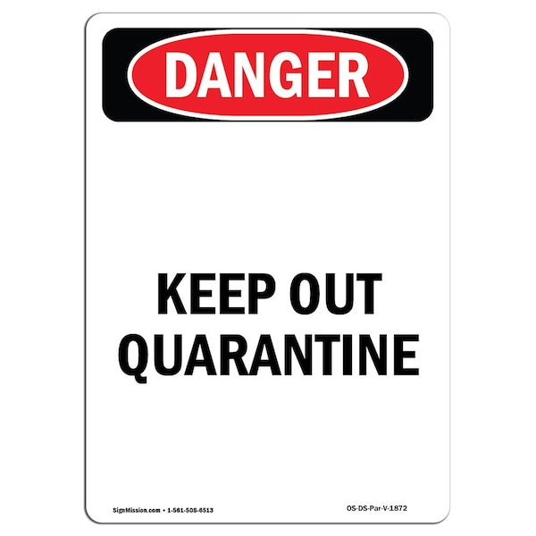 Signmission OSHA Danger, 10" Height, 14" Width, Peel And Stick Wall Graphic, 14" W, 10" H, Landscape OS-DS-RD-1014-L-1872 - main